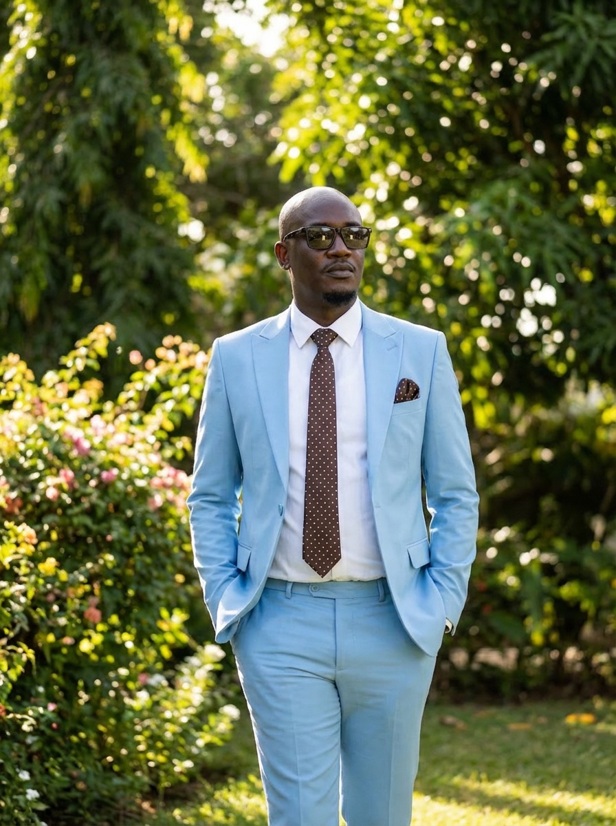 Salim Cyrus in a blue suit